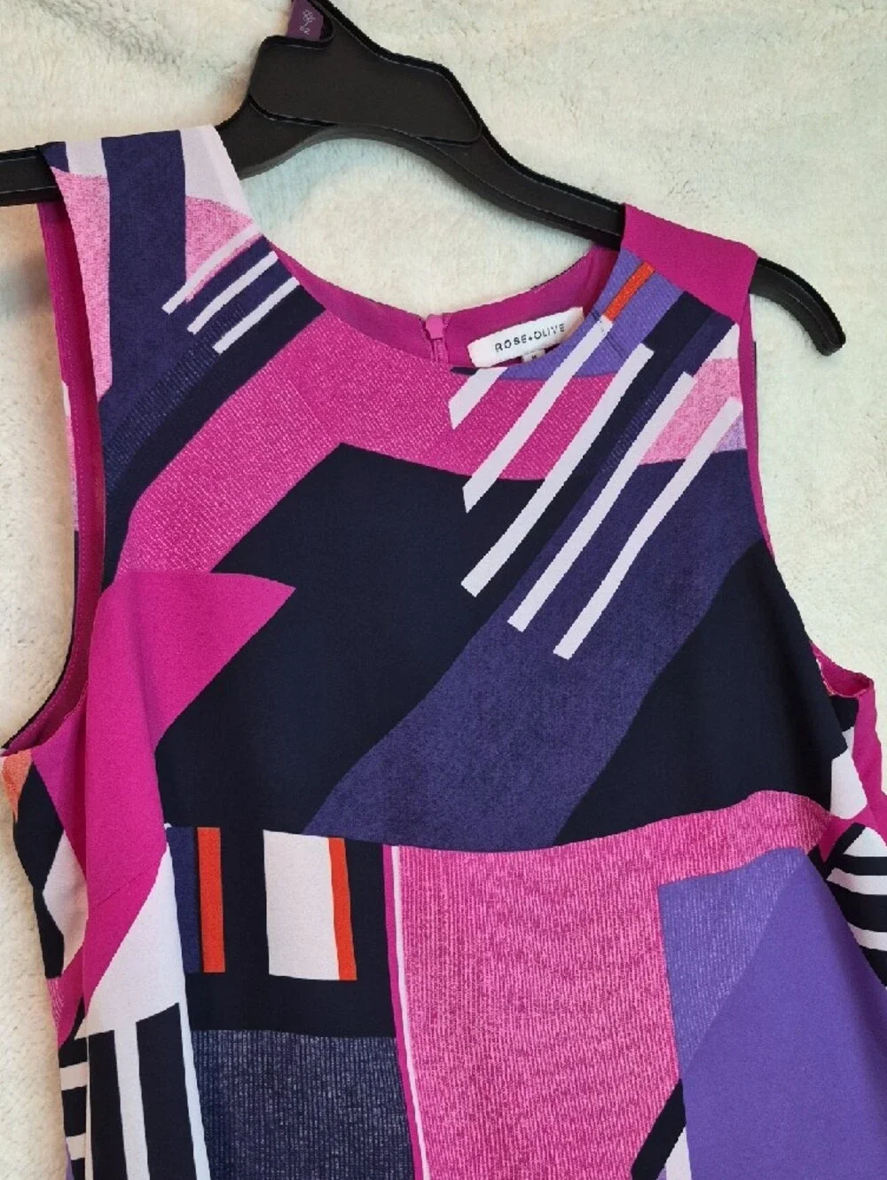 Rose &‎ Olive Women's Pink and Purple Geometric Sleeveless Camisole Size M
